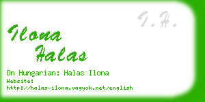 ilona halas business card